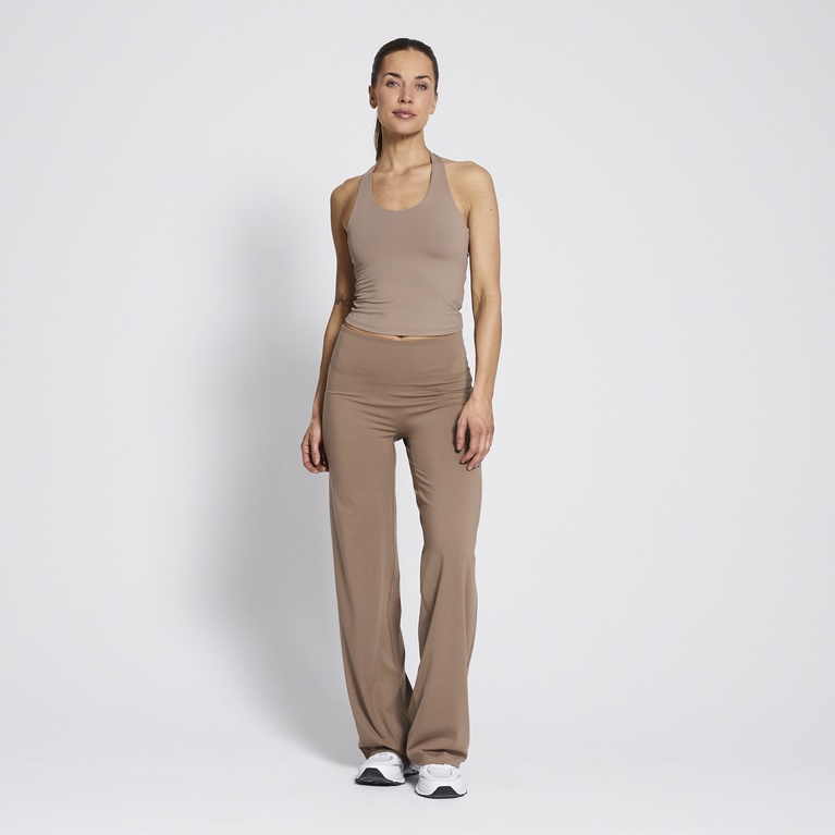 Halterneck training top "Flow" Beige
